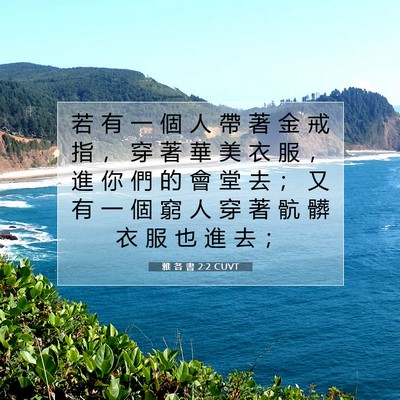 Picture 07 - 雅 各 書 2:2 CUVT - 若 有 一 個 人 帶 著 金 戒 指 ， 穿 - Bible Verse Picture
