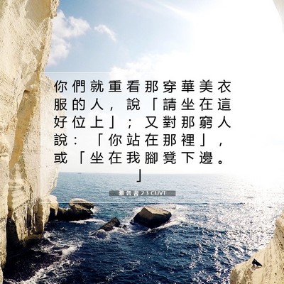 Picture 07 - 雅 各 書 2:3 CUVT - 你 們 就 重 看 那 穿 華 美 衣 服 的 - Bible Verse Picture