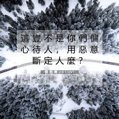 Picture 07 - 雅 各 書 2:4 CUVT - 這 豈 不 是 你 們 偏 心 待 人 ， 用 - Bible Verse Picture