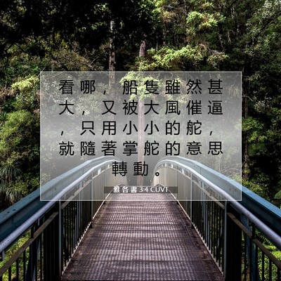 Picture 07 - 雅 各 書 3:4 CUVT - 看 哪 ， 船 隻 雖 然 甚 大 ， 又 被 - Bible Verse Picture