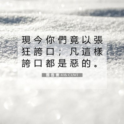 Picture 07 - 雅 各 書 4:16 CUVT - 現 今 你 們 竟 以 張 狂 誇 口 ； 凡 - Bible Verse Picture