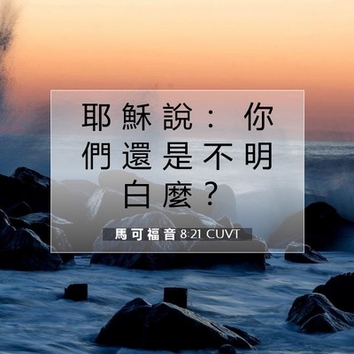 Picture 07 - 馬 可 福 音 8:21 CUVT - 耶 穌 說 ： 你 們 還 是 不 明 白 麼 - Bible Verse Picture