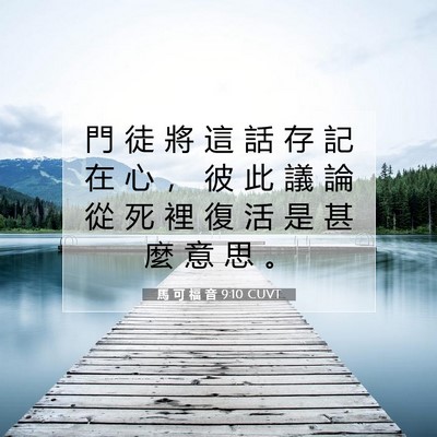 Picture 07 - 馬 可 福 音 9:10 CUVT - 門 徒 將 這 話 存 記 在 心 ， 彼 此 - Bible Verse Picture