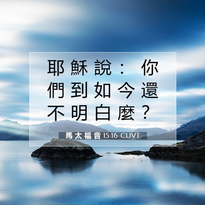 Picture 07 - 馬 太 福 音 15:16 CUVT - 耶 穌 說 ： 你 們 到 如 今 還 不 明 - Bible Verse Picture