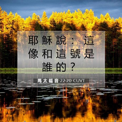 Picture 07 - 馬 太 福 音 22:20 CUVT - 耶 穌 說 ： 這 像 和 這 號 是 誰 的 - Bible Verse Picture