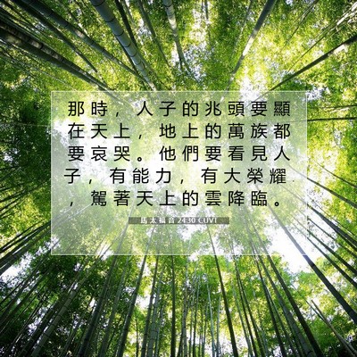 Picture 07 - 馬 太 福 音 24:30 CUVT - 那 時 ， 人 子 的 兆 頭 要 顯 在 天 - Bible Verse Picture