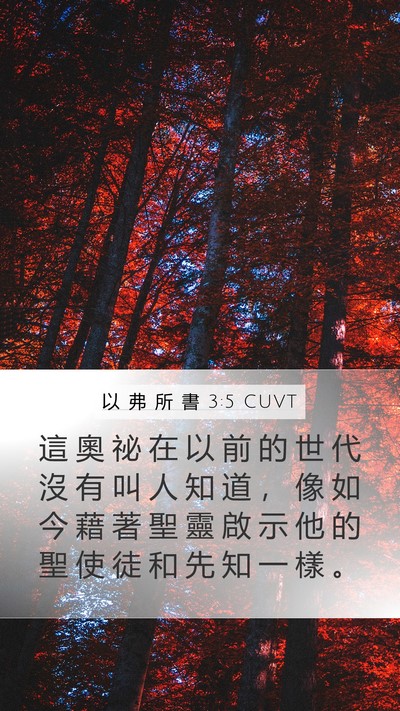 以 弗 所 書 3:5 CUVT Bible Verse Image