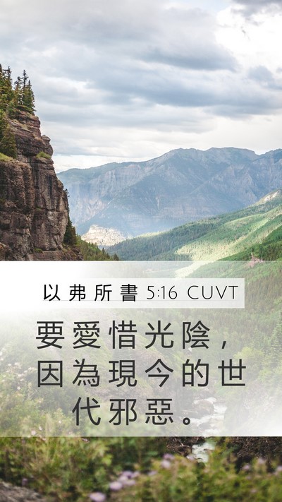 以 弗 所 書 5:16 CUVT Bible Verse Image