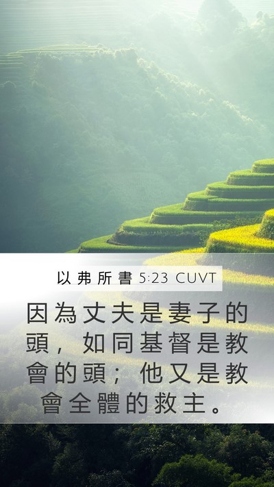 以 弗 所 書 5:23 CUVT Bible Verse Image