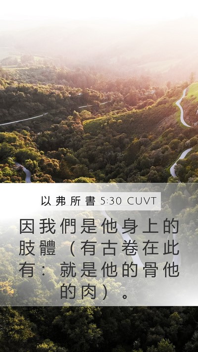 以 弗 所 書 5:30 CUVT Bible Verse Image