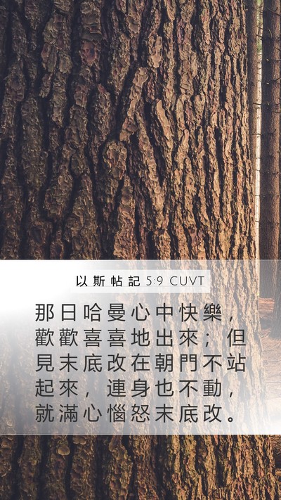 以 斯 帖 記 5:9 CUVT Bible Verse Image