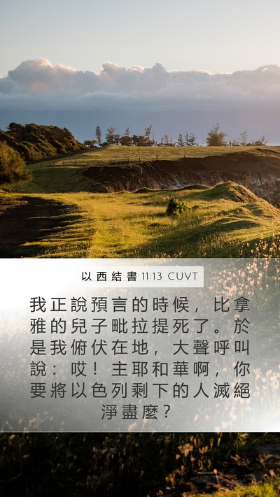 以 西 結 書 11:13 CUVT Bible Verse Image