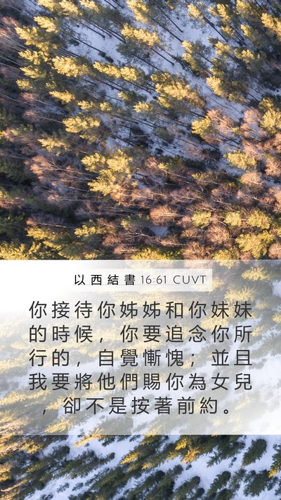 以 西 結 書 16:61 CUVT Bible Verse Image