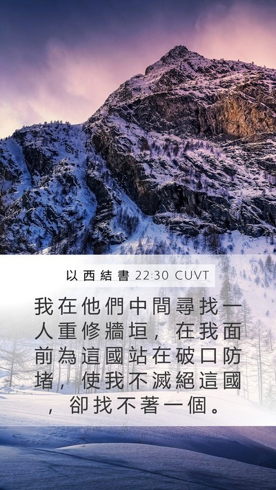 以 西 結 書 22:30 CUVT Bible Verse Image