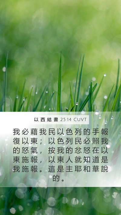 以 西 結 書 25:14 CUVT Bible Verse Image