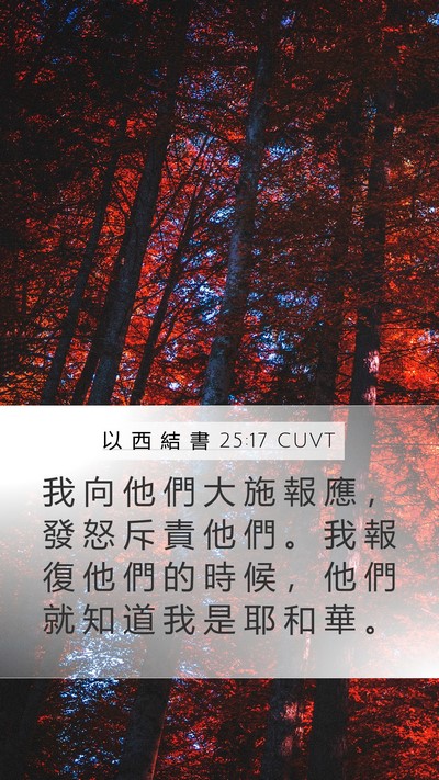以 西 結 書 25:17 CUVT Bible Verse Image