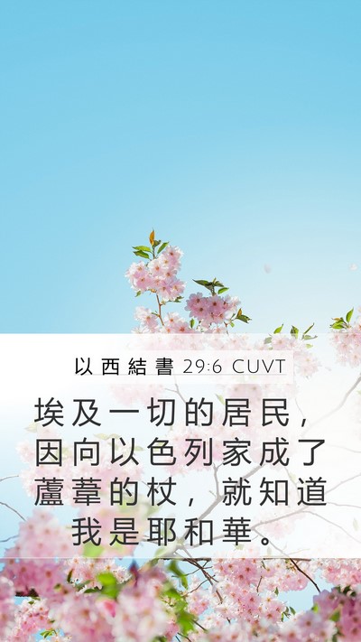 以 西 結 書 29:6 CUVT Bible Verse Image