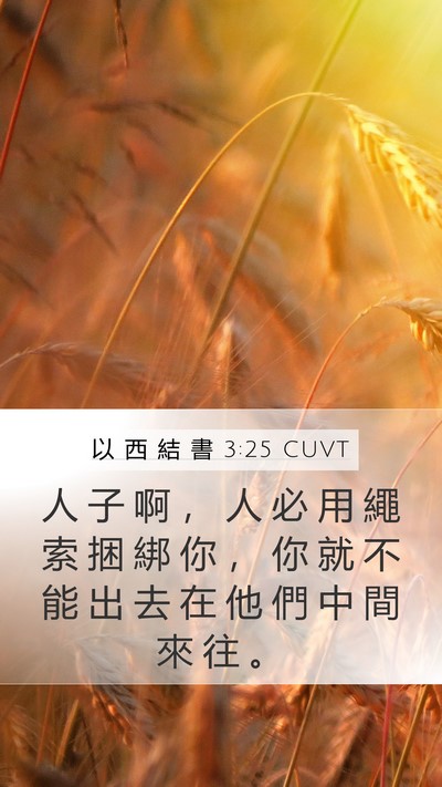 以 西 結 書 3:25 CUVT Bible Verse Image