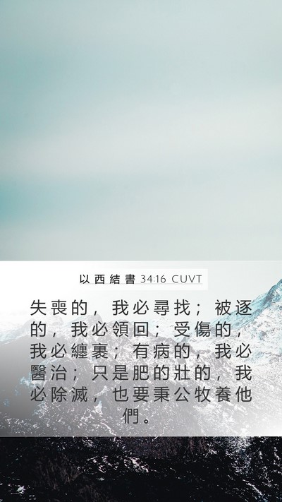 以 西 結 書 34:16 CUVT Bible Verse Image