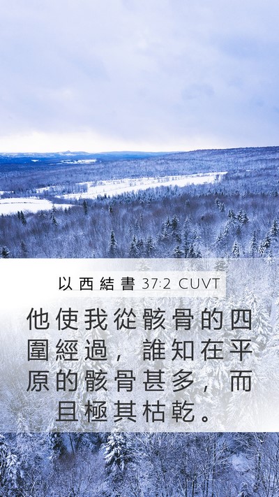 以 西 結 書 37:2 CUVT Bible Verse Image