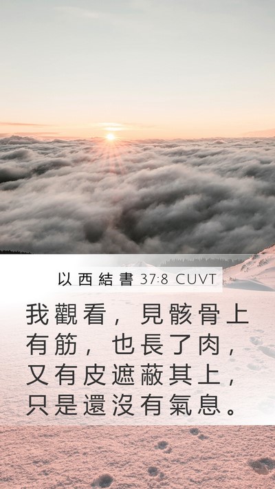 以 西 結 書 37:8 CUVT Mobile Phone Wallpaper - 我 觀 看 ， 見 骸 骨 上 有 筋 ， 也 - Mobile Bible Verse Wallpaper