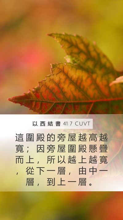 以 西 結 書 41:7 CUVT Bible Verse Image