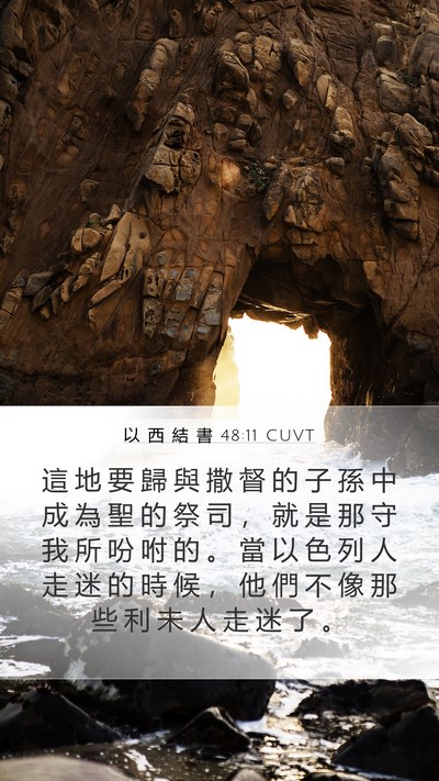 以 西 結 書 48:11 CUVT Bible Verse Image