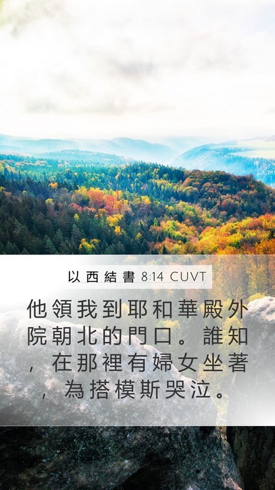以 西 結 書 8:14 CUVT Bible Verse Image