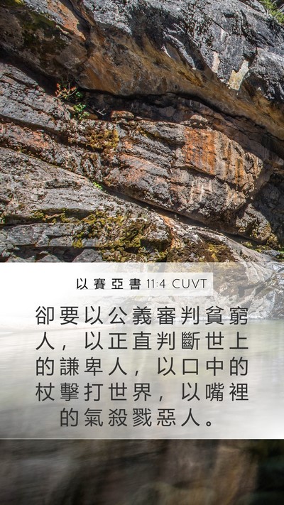 以 賽 亞 書 11:4 CUVT Bible Verse Image