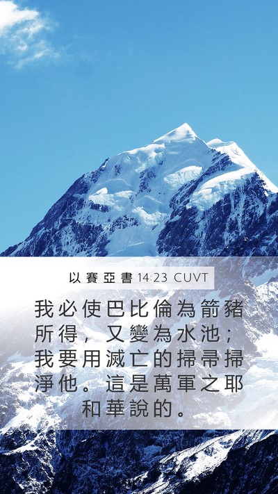 以 賽 亞 書 14:23 CUVT Bible Verse Image