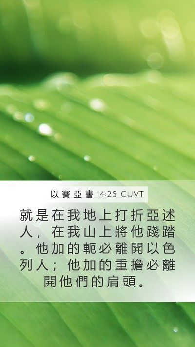 以 賽 亞 書 14:25 CUVT Bible Verse Image