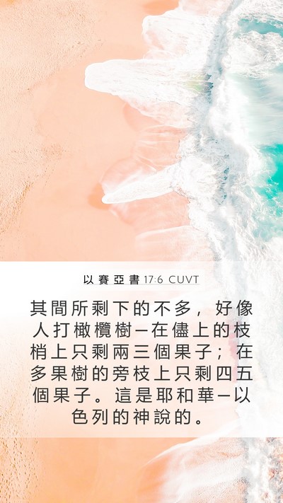 以 賽 亞 書 17:6 CUVT Bible Verse Image