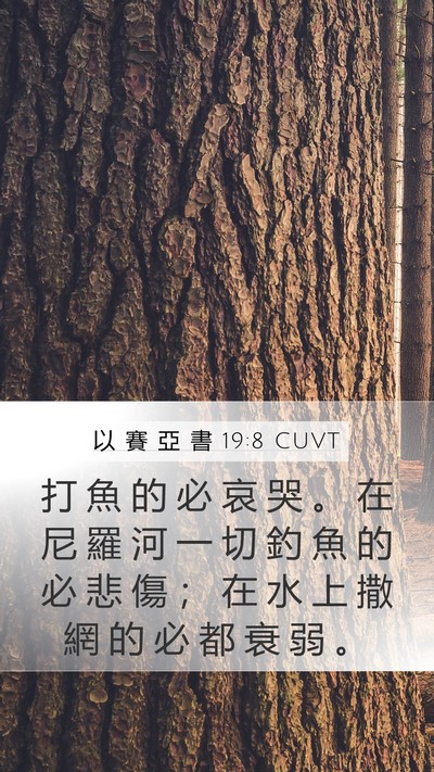 以 賽 亞 書 19:8 CUVT Mobile Phone Wallpaper - 打 魚 的 必 哀 哭 。 在 尼 羅 河 一 - Mobile Bible Verse Wallpaper