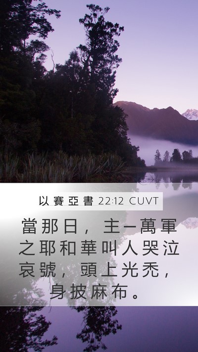 以 賽 亞 書 22:12 CUVT Bible Verse Image