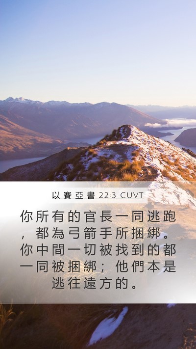 以 賽 亞 書 22:3 CUVT Bible Verse Image