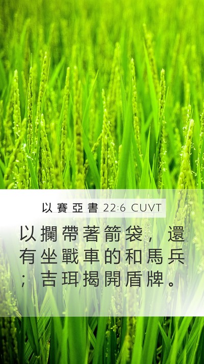以 賽 亞 書 22:6 CUVT Bible Verse Image