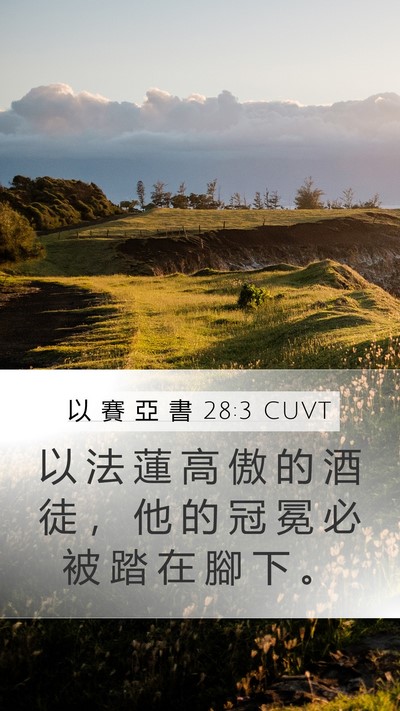 以 賽 亞 書 28:3 CUVT Bible Verse Image