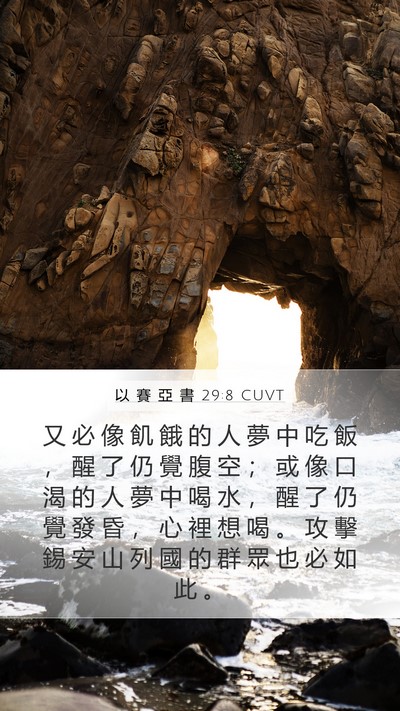 以 賽 亞 書 29:8 CUVT Bible Verse Image