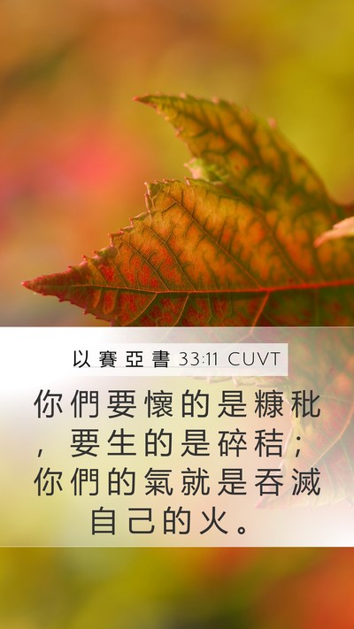 以 賽 亞 書 33:11 CUVT Bible Verse Image
