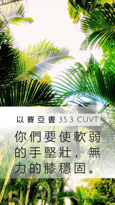 以 賽 亞 書 35:3 CUVT Bible Verse Image