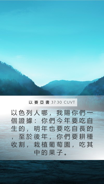 以 賽 亞 書 37:30 CUVT Bible Verse Image