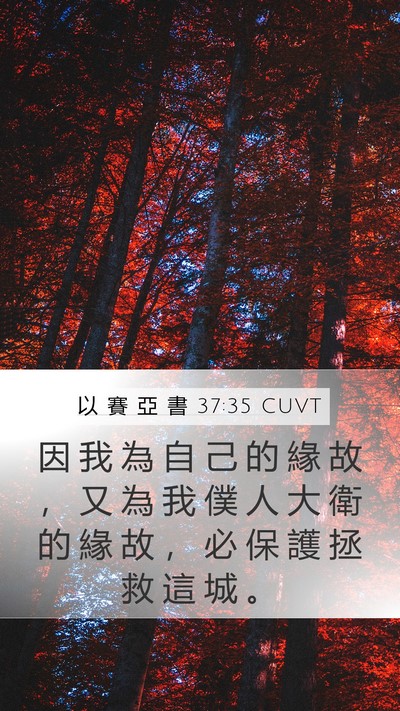 以 賽 亞 書 37:35 CUVT Bible Verse Image
