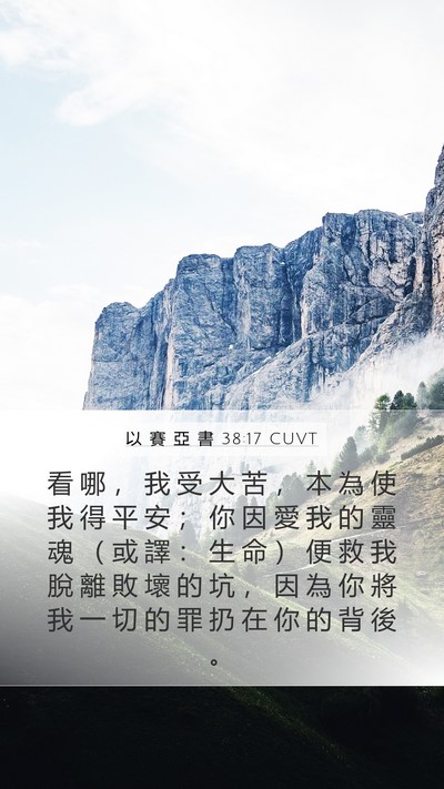 以 賽 亞 書 38:17 CUVT Bible Verse Image