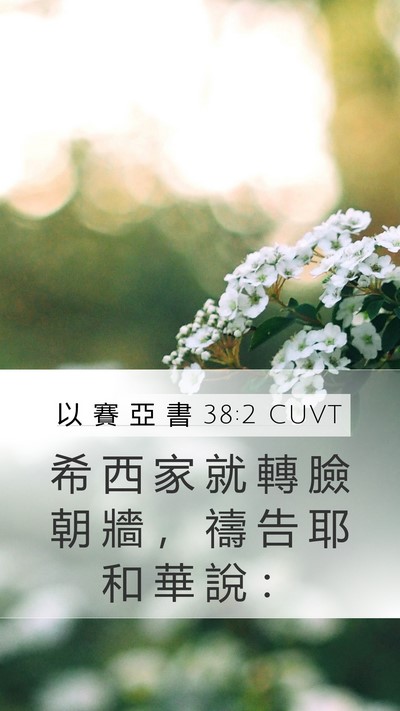 以 賽 亞 書 38:2 CUVT Bible Verse Image