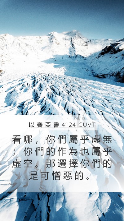 以 賽 亞 書 41:24 CUVT Bible Verse Image