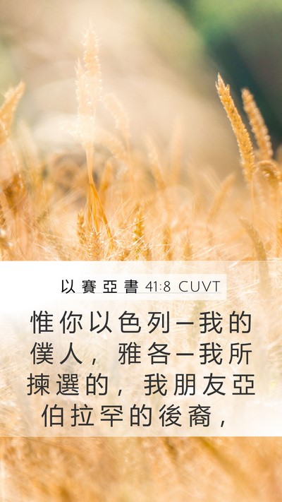 以 賽 亞 書 41:8 CUVT Bible Verse Image