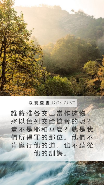 以 賽 亞 書 42:24 CUVT Bible Verse Image