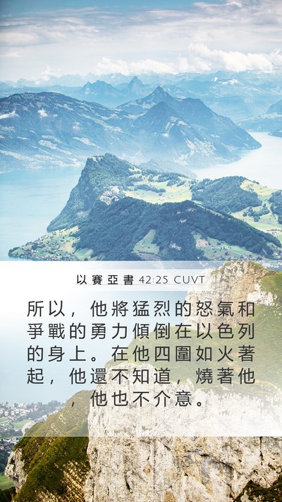 以 賽 亞 書 42:25 CUVT Bible Verse Image