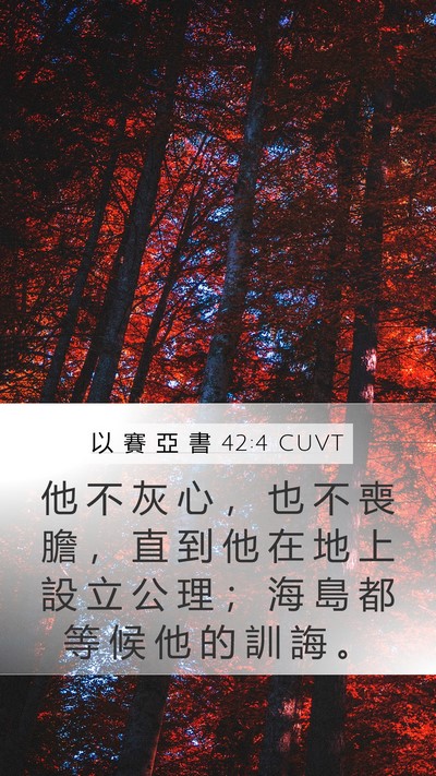 以 賽 亞 書 42:4 CUVT Bible Verse Image