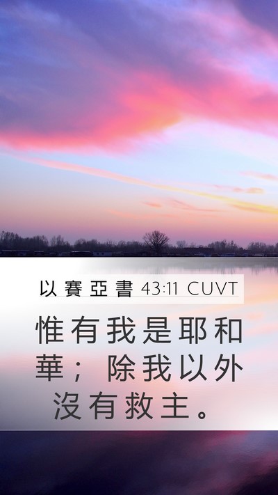 以 賽 亞 書 43:11 CUVT Bible Verse Image